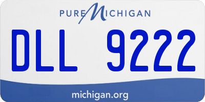 MI license plate DLL9222