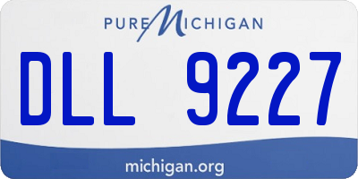 MI license plate DLL9227