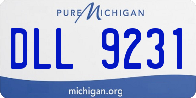 MI license plate DLL9231