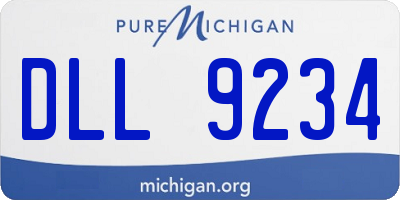 MI license plate DLL9234