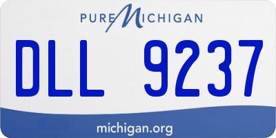 MI license plate DLL9237