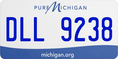 MI license plate DLL9238