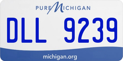MI license plate DLL9239