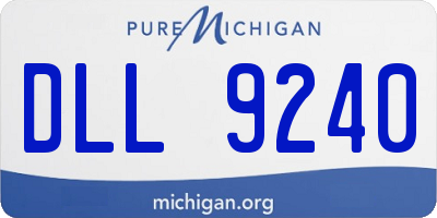 MI license plate DLL9240