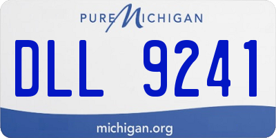 MI license plate DLL9241