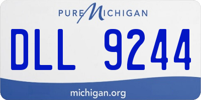 MI license plate DLL9244