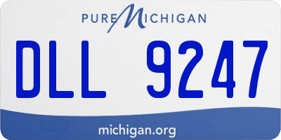 MI license plate DLL9247