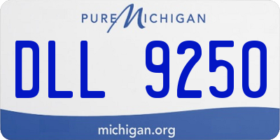 MI license plate DLL9250