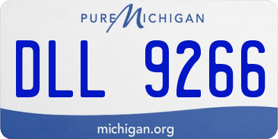 MI license plate DLL9266