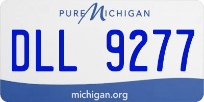 MI license plate DLL9277