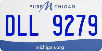 MI license plate DLL9279