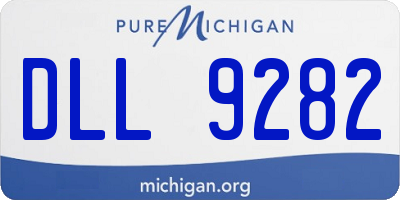 MI license plate DLL9282