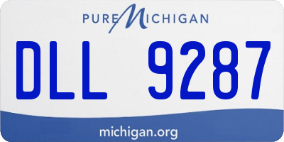 MI license plate DLL9287