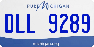 MI license plate DLL9289