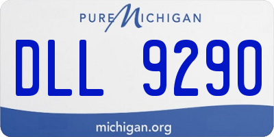 MI license plate DLL9290