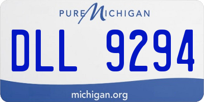 MI license plate DLL9294