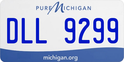 MI license plate DLL9299