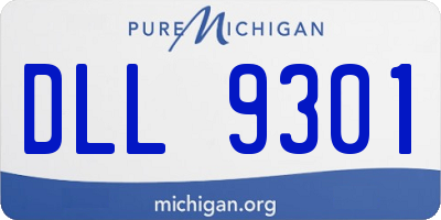 MI license plate DLL9301