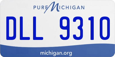 MI license plate DLL9310