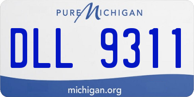 MI license plate DLL9311
