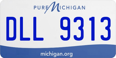 MI license plate DLL9313