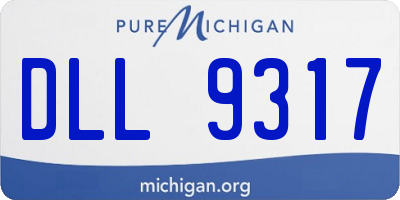 MI license plate DLL9317