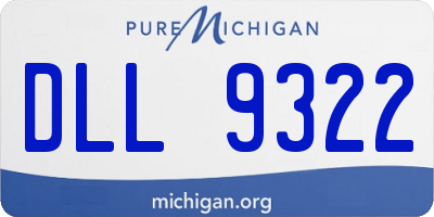 MI license plate DLL9322
