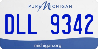 MI license plate DLL9342