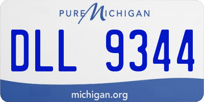 MI license plate DLL9344