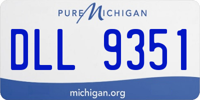 MI license plate DLL9351
