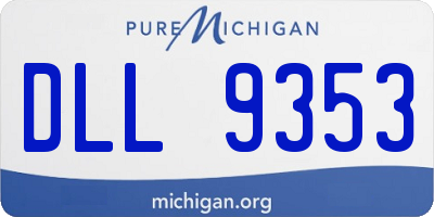 MI license plate DLL9353