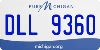 MI license plate DLL9360