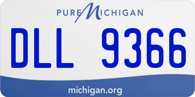 MI license plate DLL9366