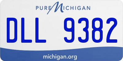 MI license plate DLL9382