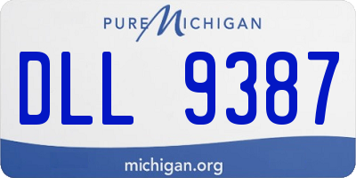 MI license plate DLL9387
