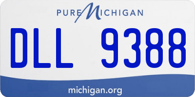 MI license plate DLL9388