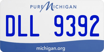 MI license plate DLL9392