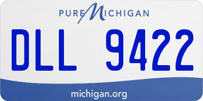 MI license plate DLL9422