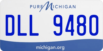 MI license plate DLL9480