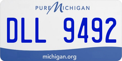 MI license plate DLL9492