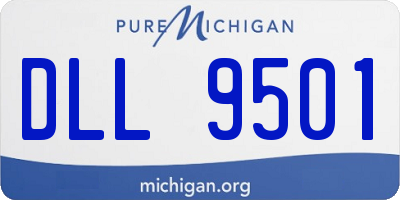 MI license plate DLL9501