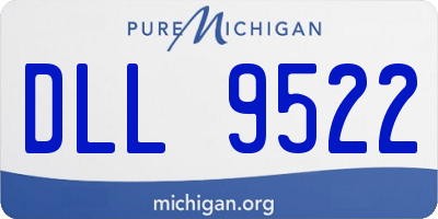 MI license plate DLL9522