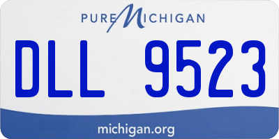 MI license plate DLL9523
