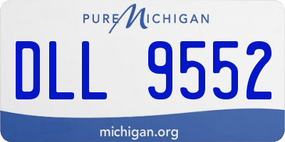 MI license plate DLL9552