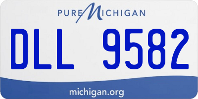 MI license plate DLL9582