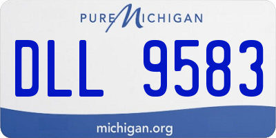 MI license plate DLL9583