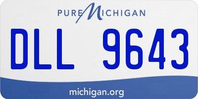 MI license plate DLL9643