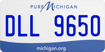 MI license plate DLL9650