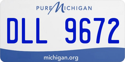 MI license plate DLL9672