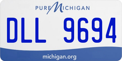 MI license plate DLL9694
